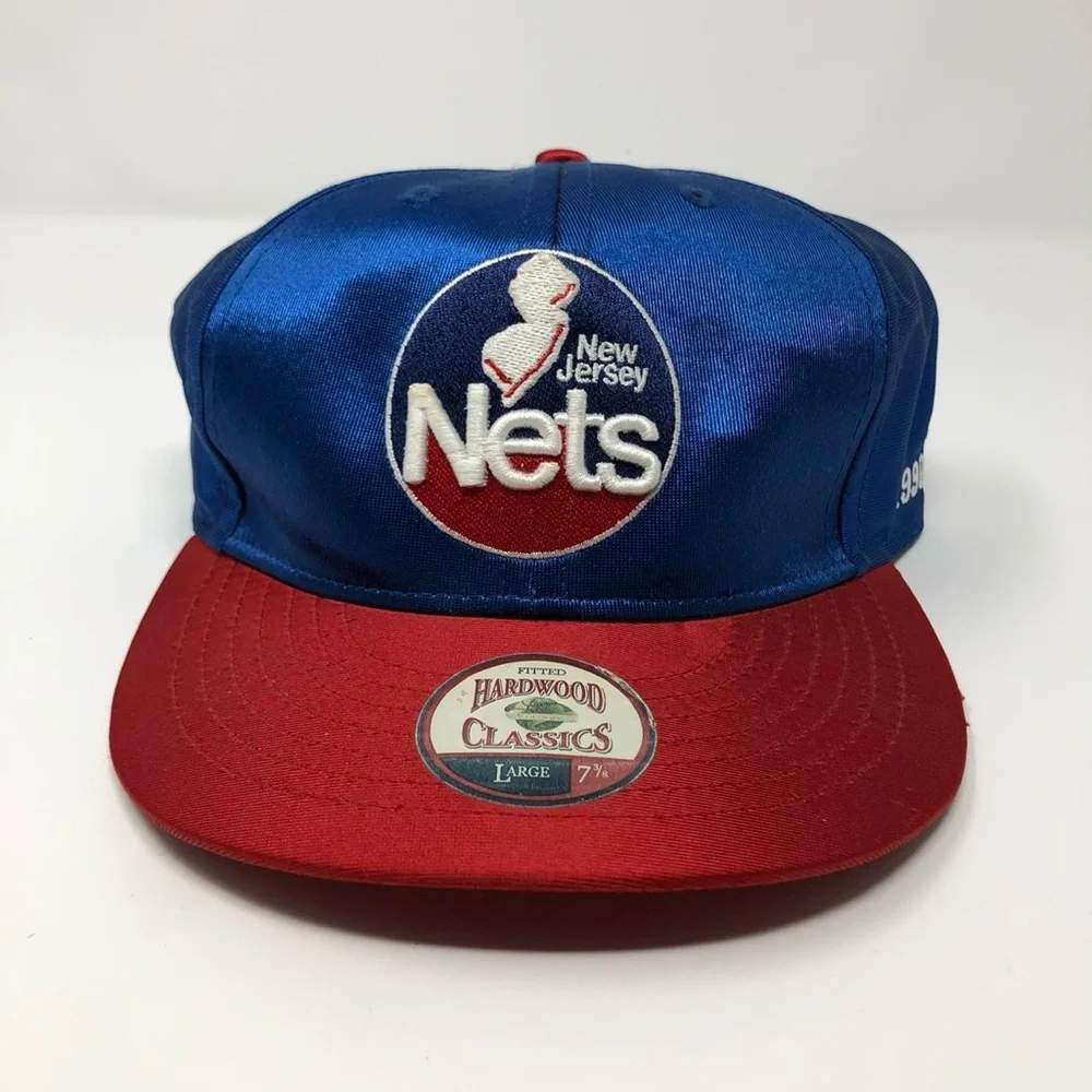 Twin Enterprises Hardwood Classics New Jersey Nets Stained Fitted Hat Size 7 3/8
